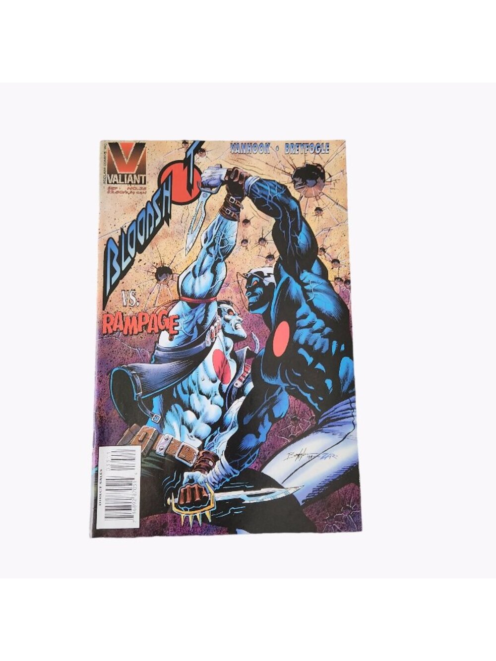 Valiant Bloodshot Vs Rampage #35 1995 Comic Book Collector Bagged Boarded